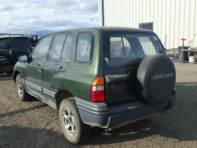 2CNBJ13C8Y6910902 - 2000 CHEVROLET TRACKER GREEN photo 3