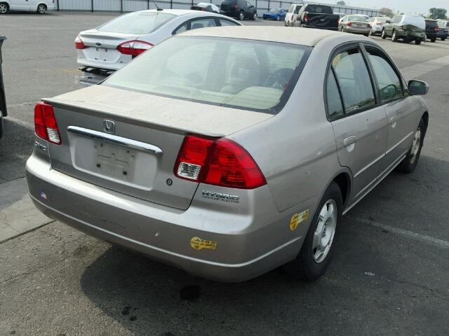 JHMES96653S029212 - 2003 HONDA CIVIC HYBR TAN photo 4