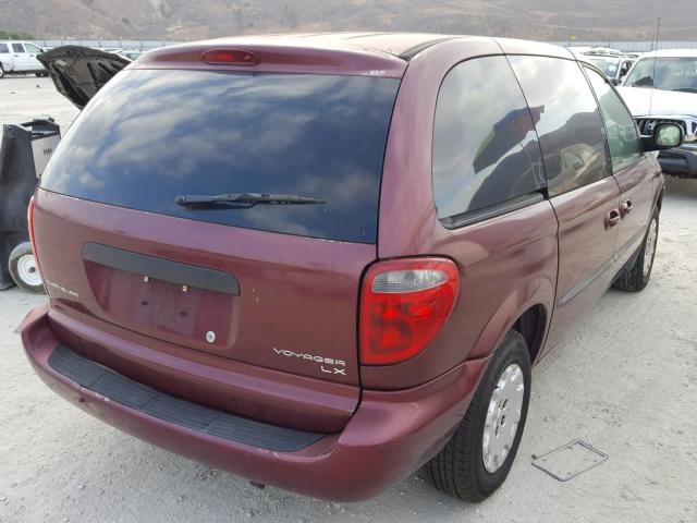 1C4GJ25B43B129403 - 2003 CHRYSLER VOYAGER MAROON photo 4