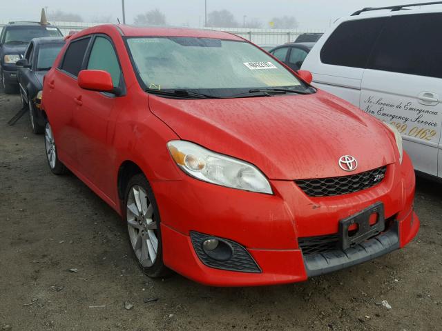 2T1GE40E79C003676 - 2009 TOYOTA COROLLA MA RED photo 1