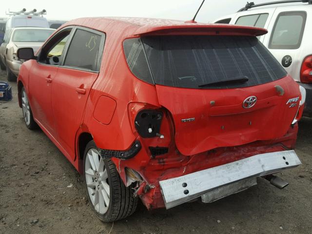 2T1GE40E79C003676 - 2009 TOYOTA COROLLA MA RED photo 3