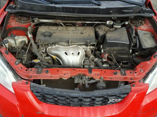 2T1GE40E79C003676 - 2009 TOYOTA COROLLA MA RED photo 7