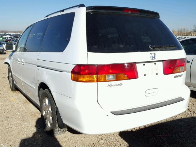 2HKRL18942H577823 - 2002 HONDA ODYSSEY EX WHITE photo 3