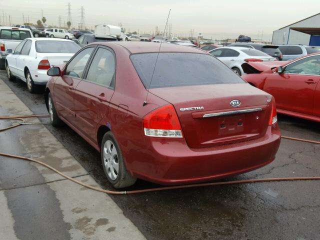 KNAFE122475453306 - 2007 KIA SPECTRA EX RED photo 3