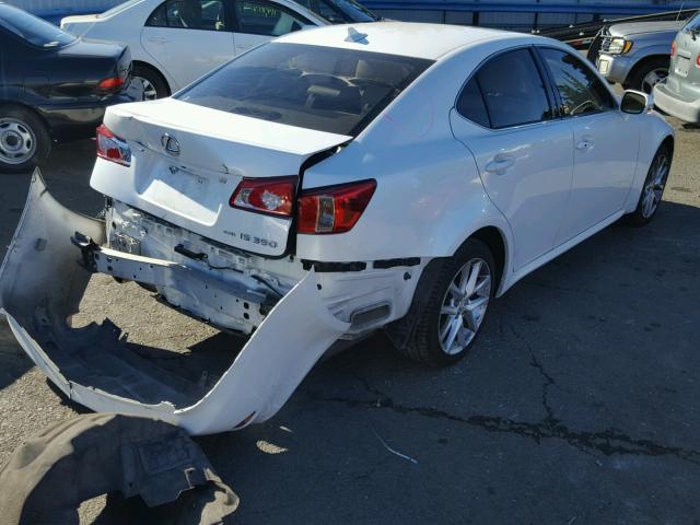 JTHCE5C20B5001212 - 2011 LEXUS IS 350 WHITE photo 4