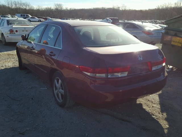 1HGCM56673A125152 - 2003 HONDA ACCORD EX BURGUNDY photo 3