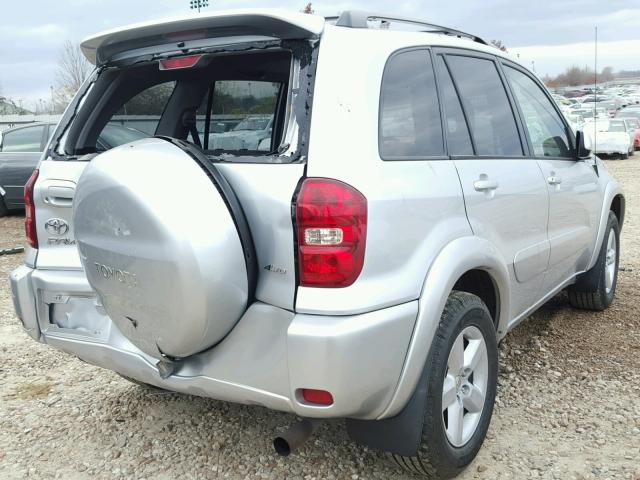 JTEHD20V740036283 - 2004 TOYOTA RAV4 SILVER photo 4