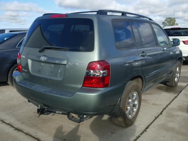 JTEEP21A440054312 - 2004 TOYOTA HIGHLANDER GRAY photo 4