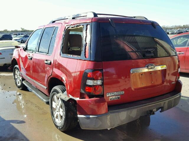 1FMEU62EX6ZA06989 - 2006 FORD EXPLORER X RED photo 3