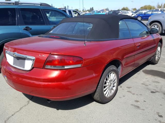 1C3EL55R64N119699 - 2004 CHRYSLER SEBRING LX SILVER photo 4