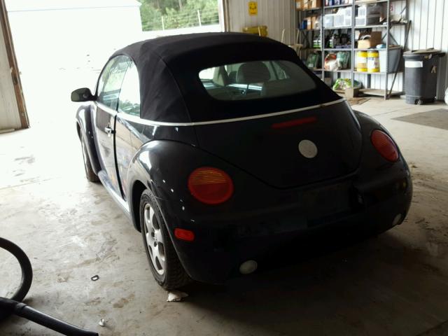 3VWCK21YX3M302644 - 2003 VOLKSWAGEN NEW BEETLE 黑色 照片 3