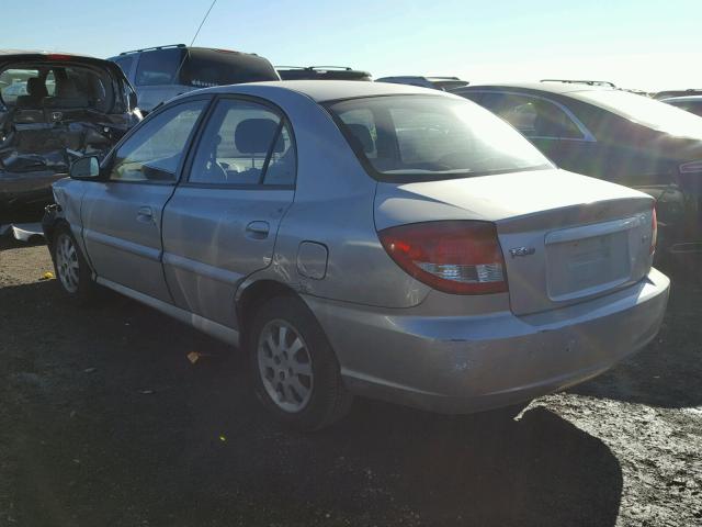 KNADC125056364864 - 2005 KIA RIO SILVER photo 3