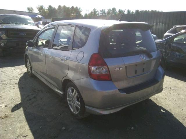 JHMGD38677S000376 - 2007 HONDA FIT S 银色 照片 3