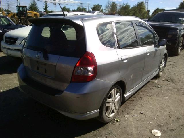 JHMGD38677S000376 - 2007 HONDA FIT S 银色 照片 4