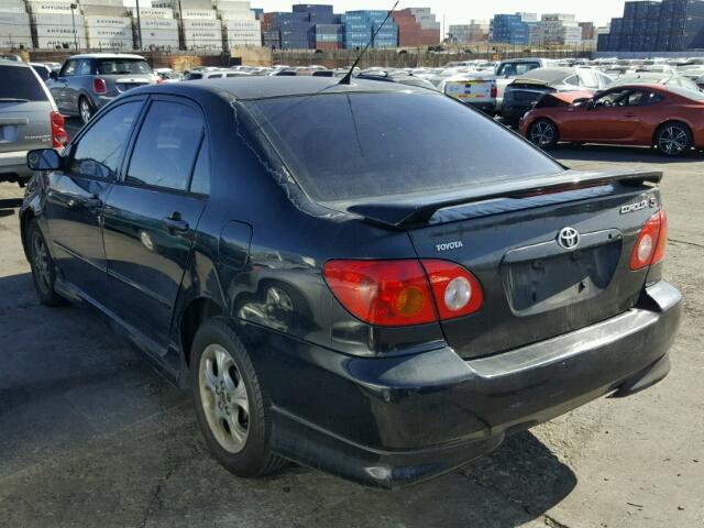 1NXBR32E63Z052203 - 2003 TOYOTA COROLLA CE BLACK photo 3