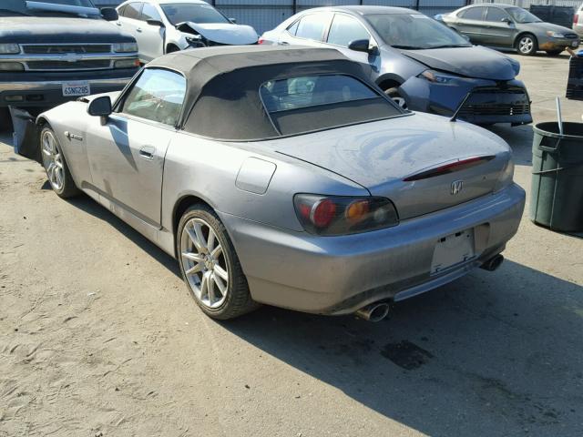 JHMAP21415S000063 - 2005 HONDA S2000 SILVER photo 3