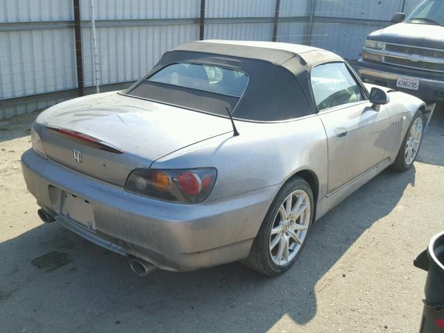 JHMAP21415S000063 - 2005 HONDA S2000 SILVER photo 4