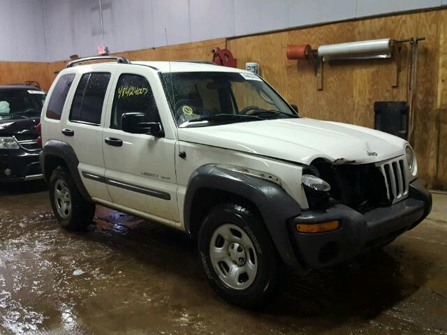 1J4GL48K83W513592 - 2003 JEEP LIBERTY SP WHITE photo 1