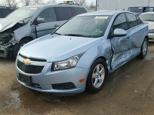 1G1PG5S95B7141054 - 2011 CHEVROLET CRUZE LT BLUE photo 2