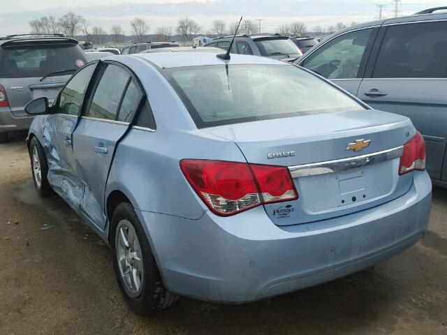 1G1PG5S95B7141054 - 2011 CHEVROLET CRUZE LT BLUE photo 3