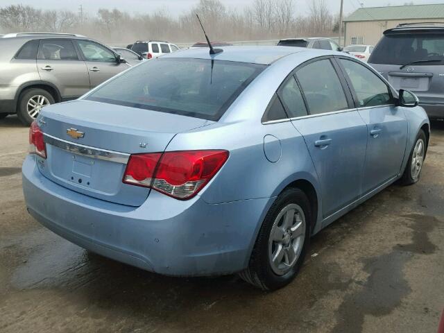 1G1PG5S95B7141054 - 2011 CHEVROLET CRUZE LT BLUE photo 4