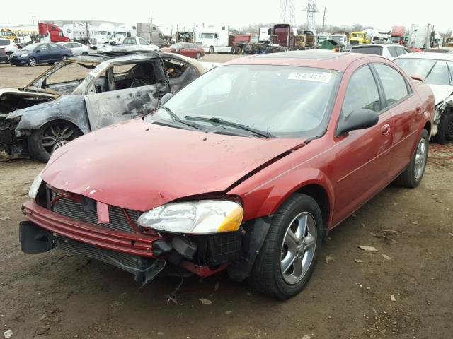 1B3AL46R75N700294 - 2005 DODGE STRATUS SX RED photo 2