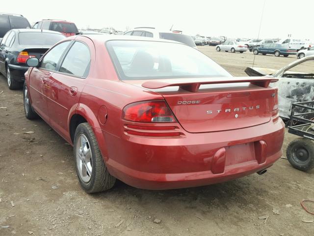 1B3AL46R75N700294 - 2005 DODGE STRATUS SX RED photo 3