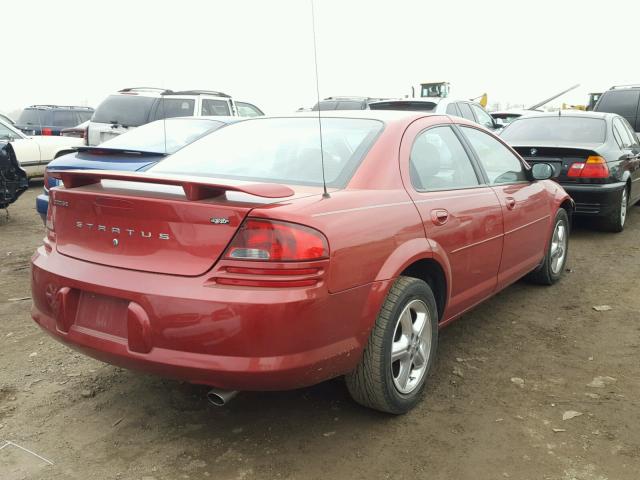 1B3AL46R75N700294 - 2005 DODGE STRATUS SX RED photo 4