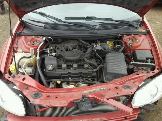 1B3AL46R75N700294 - 2005 DODGE STRATUS SX RED photo 7