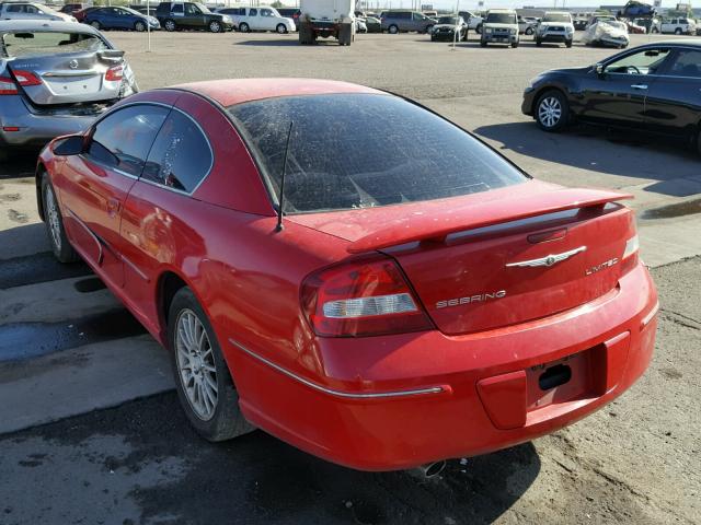 4C3AG52H74E153390 - 2004 CHRYSLER SEBRING LI RED photo 3