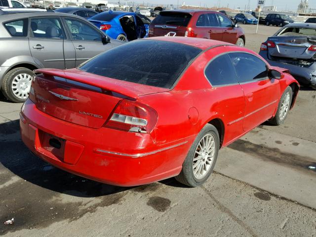 4C3AG52H74E153390 - 2004 CHRYSLER SEBRING LI RED photo 4