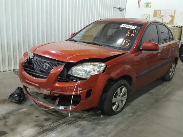 KNADE123086327116 - 2008 KIA RIO BASE RED photo 2