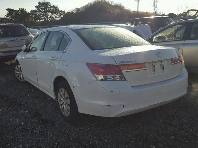 1HGCP2F3XCA232756 - 2012 HONDA ACCORD LX WHITE photo 3