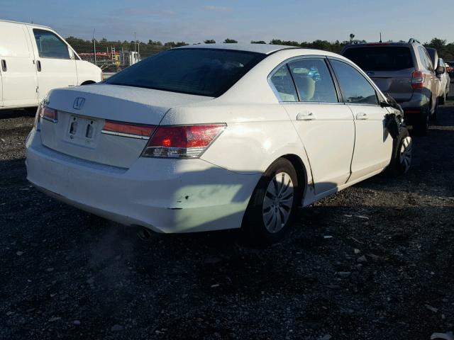 1HGCP2F3XCA232756 - 2012 HONDA ACCORD LX WHITE photo 4