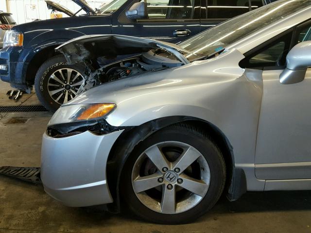 1HGFA16958L057731 - 2008 HONDA CIVIC EXL SILVER photo 9