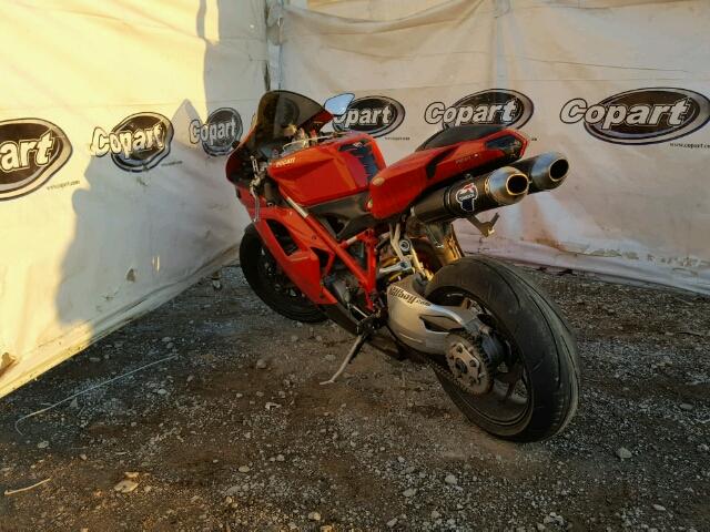 ZDM1XBGV48B003159 - 2008 DUCATI 848 Kırmızı fotoğraf 3