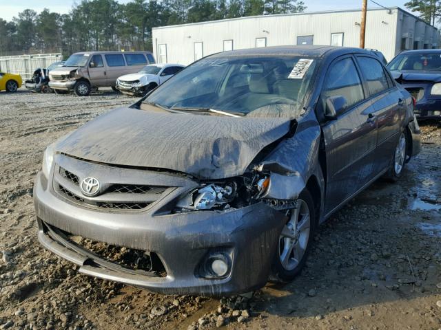 5YFBU4EE7CP038442 - 2012 TOYOTA COROLLA BA GRAY photo 2