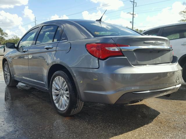 1C3BC2FB8BN582766 - 2011 CHRYSLER 200 LIMITE GRAY photo 3