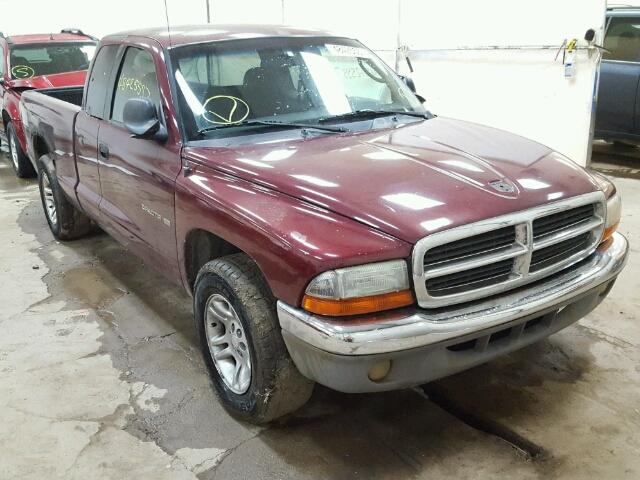 1B7GL22XX1S143118 - 2001 DODGE DAKOTA MAROON photo 1