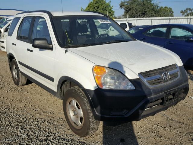 JHLRD68434C014908 - 2004 HONDA CR-V LX WHITE photo 1