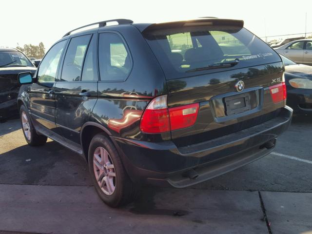 5UXFA13525LU48622 - 2005 BMW X5 3.0I BLACK photo 3