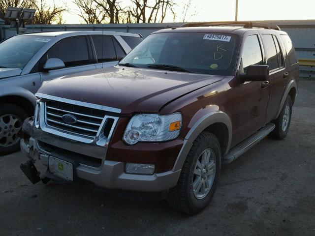 1FMEU7EE3AUA35306 - 2010 FORD EXPLORER E MAROON photo 2