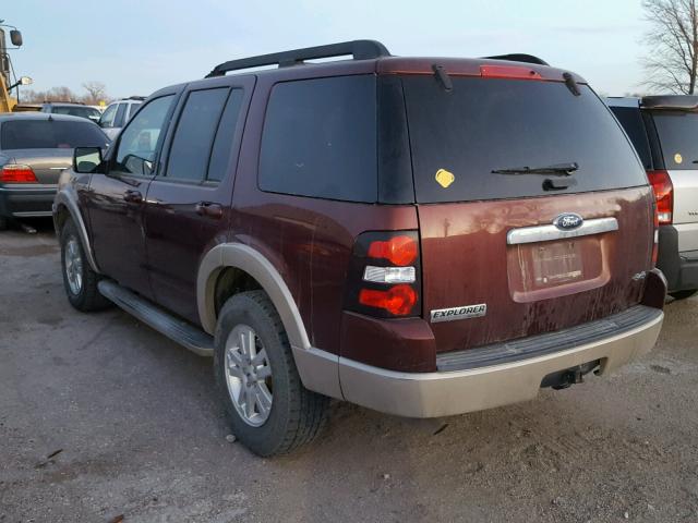 1FMEU7EE3AUA35306 - 2010 FORD EXPLORER E MAROON photo 3