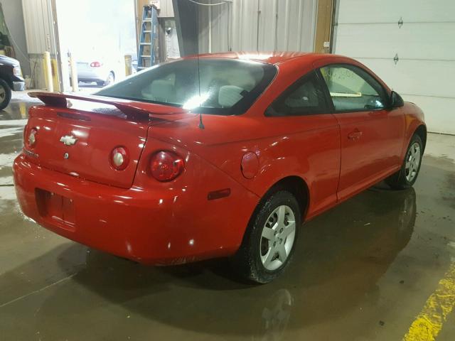 1G1AK15F777295058 - 2007 CHEVROLET COBALT LS RED photo 4