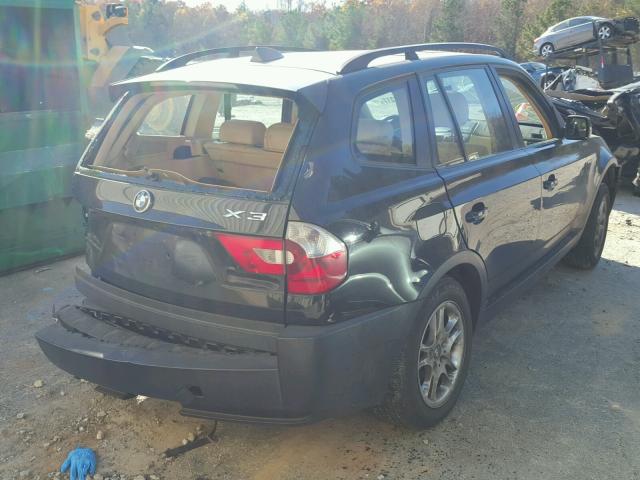 WBXPA73435WC51267 - 2005 BMW X3 2.5I BLACK photo 4