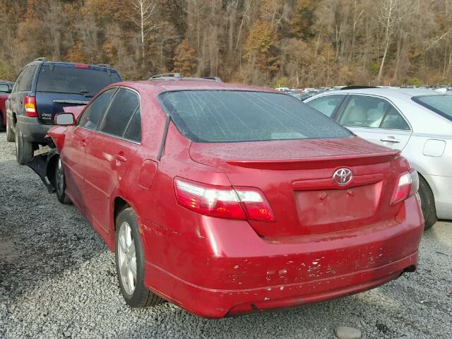 4T1BE46K37U097204 - 2007 TOYOTA CAMRY NEW RED photo 3