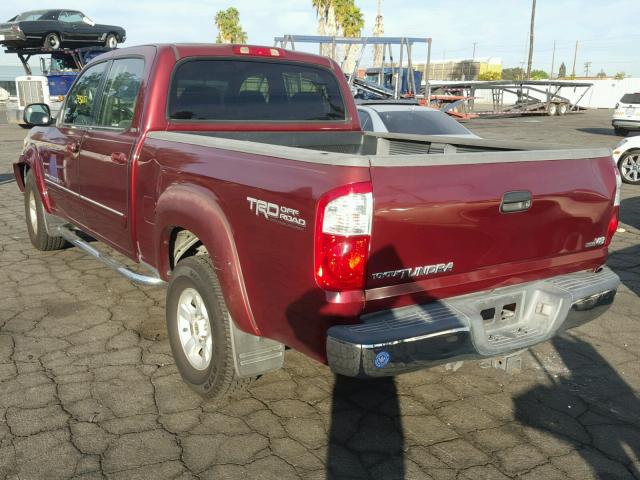 5TBET34185S470386 - 2005 TOYOTA TUNDRA DOU BURGUNDY photo 3