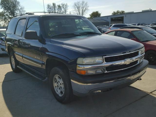 1GNEK13T51J157280 - 2001 CHEVROLET TAHOE K150 BLUE photo 1