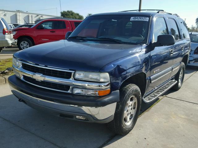 1GNEK13T51J157280 - 2001 CHEVROLET TAHOE K150 BLUE photo 2