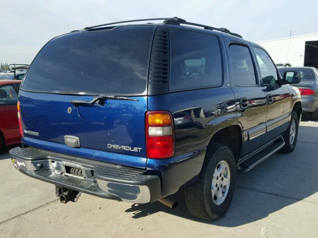 1GNEK13T51J157280 - 2001 CHEVROLET TAHOE K150 BLUE photo 4